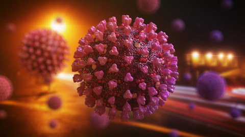 Contagious coronavirus, health threatening virus