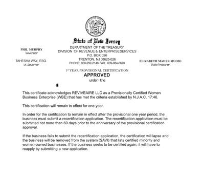 Women Business Enterprise (WBE) Certification